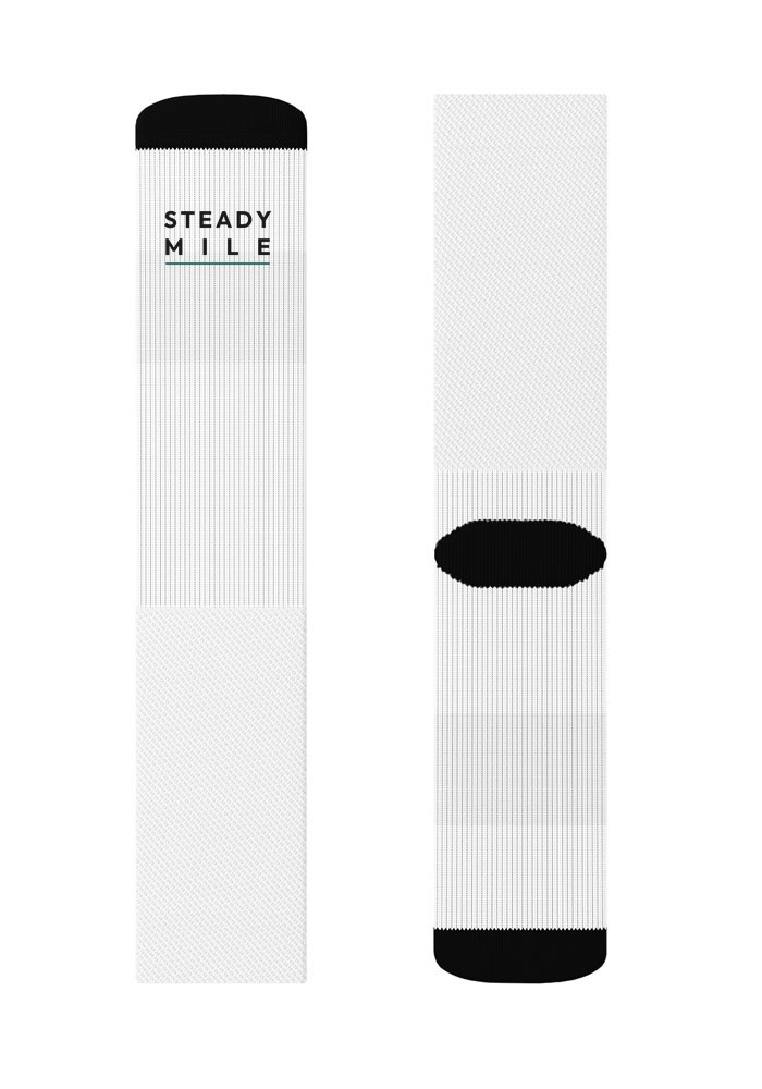 Crew sock cuff with the knitted Steady Stack